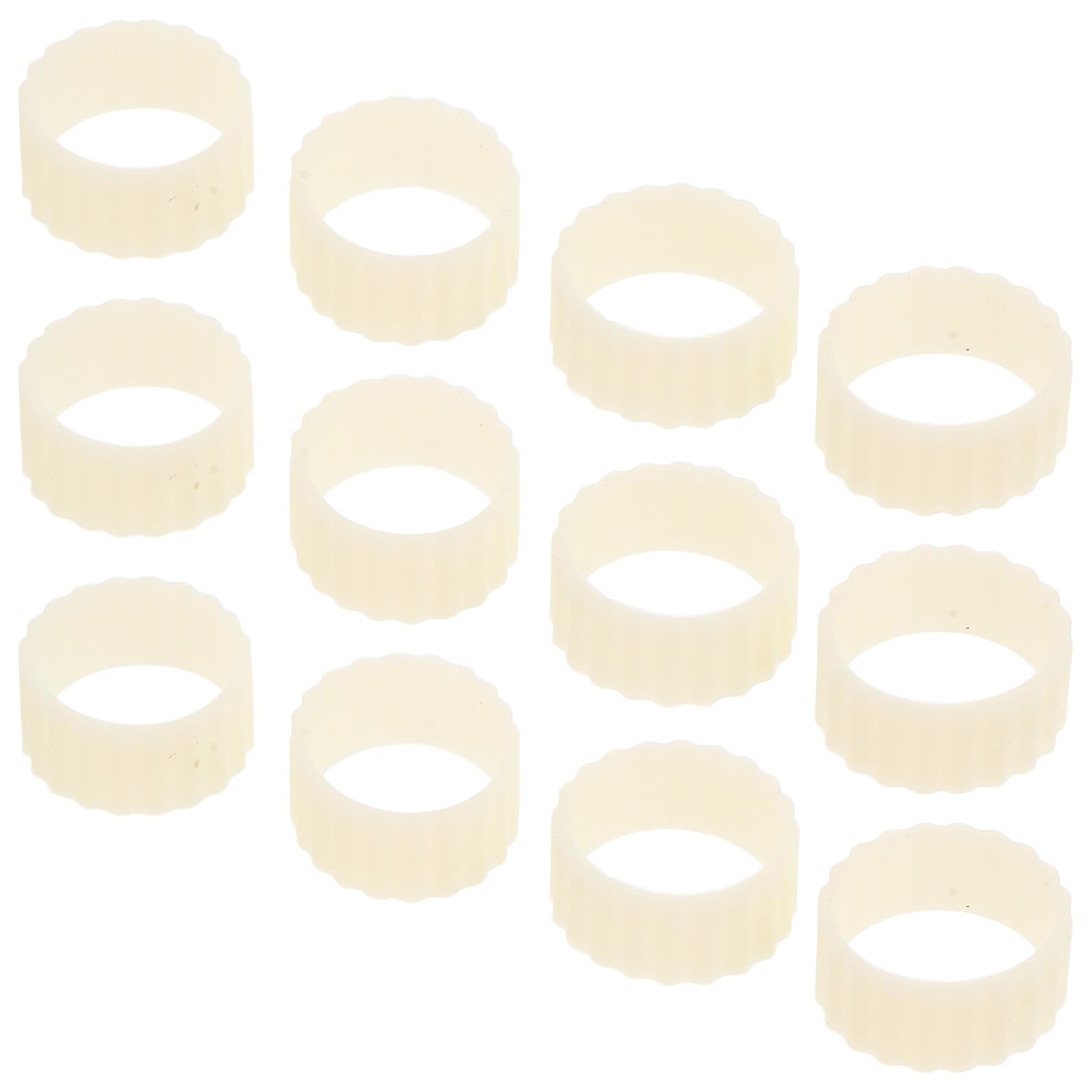 MAGICLULU 12pcs Stabilisateurs de Chandeliers en Silicone Antidérapants pour Bougies Effilées, Accessoires Beige pour Mariage et Occasions Religieuses, Maintien Sécurisé et Protection