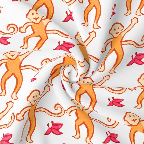 Image of Ammiko Womens Pajamas Set Y2k Loungewear Pajama Button Down Top and Shorts Monkey Beach Short Sleeve Sleepwear Preppy