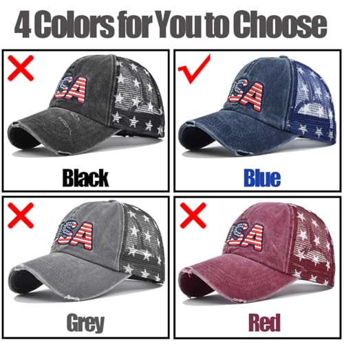 GONOSEED Gorra de béisbol 4 de julio para mujer miniatura 2