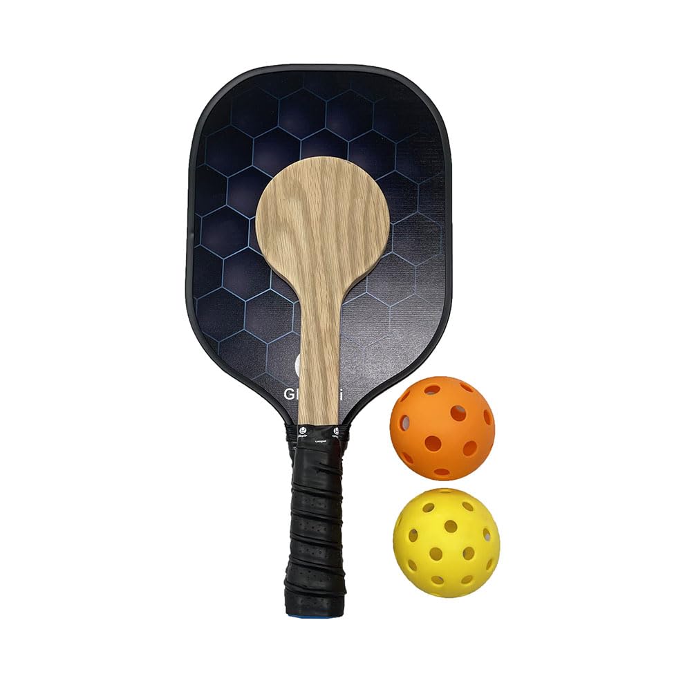 Wooden Pickleball Paddle for Indoor & Outdoor Sweet Spot Training