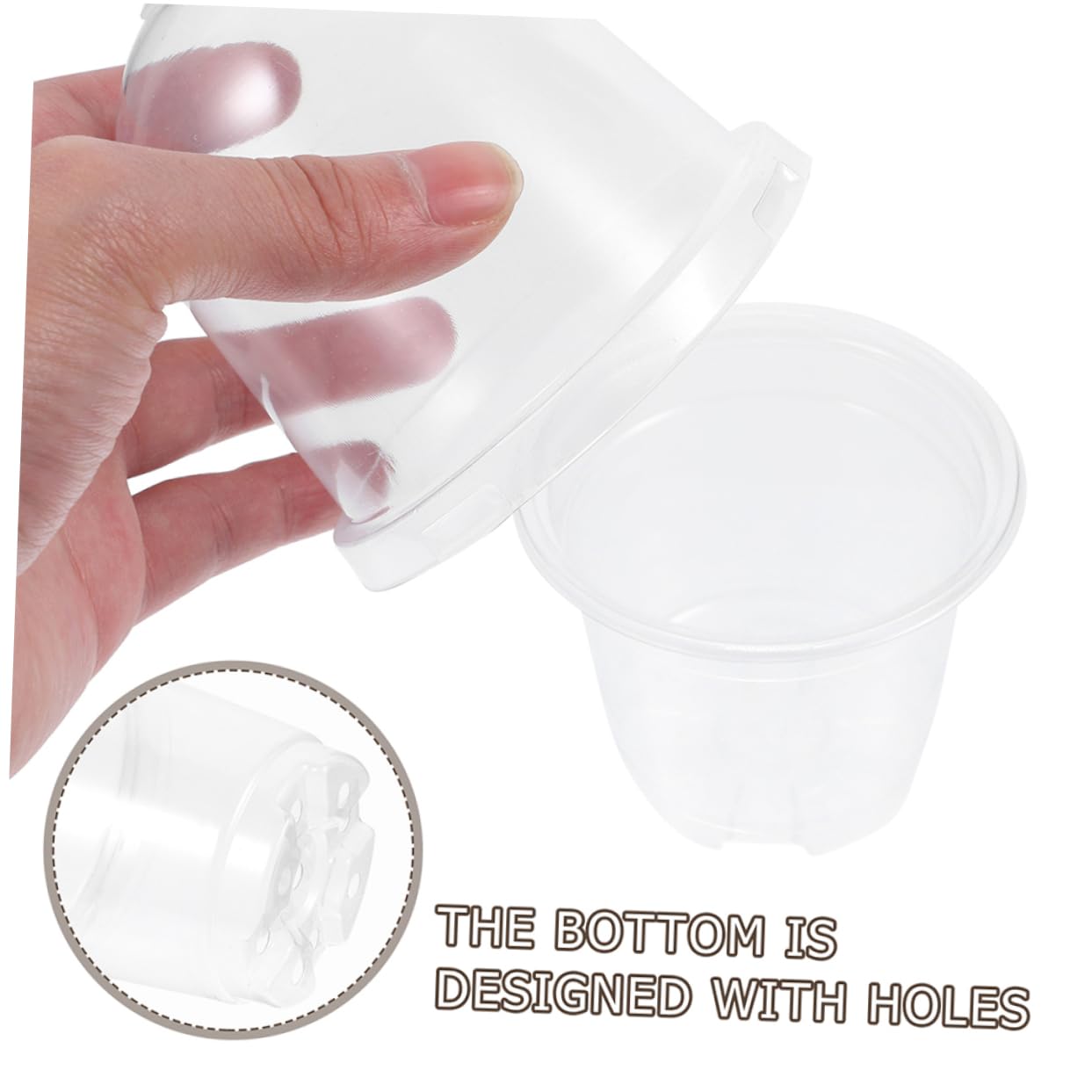 Abaodam 5 Ensembles Pot de Semis Transparent Couvercle de Pots Plastique pour Plantes Potager Extérieur Durable Réutilisable pour Culture de Semences