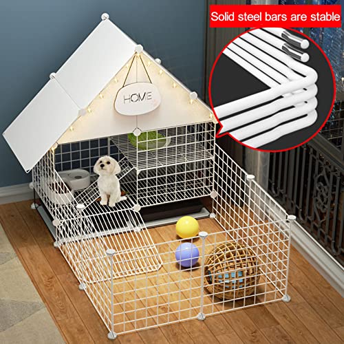 Cage pour chat durable avec enclos modulable en fil métallique - 5