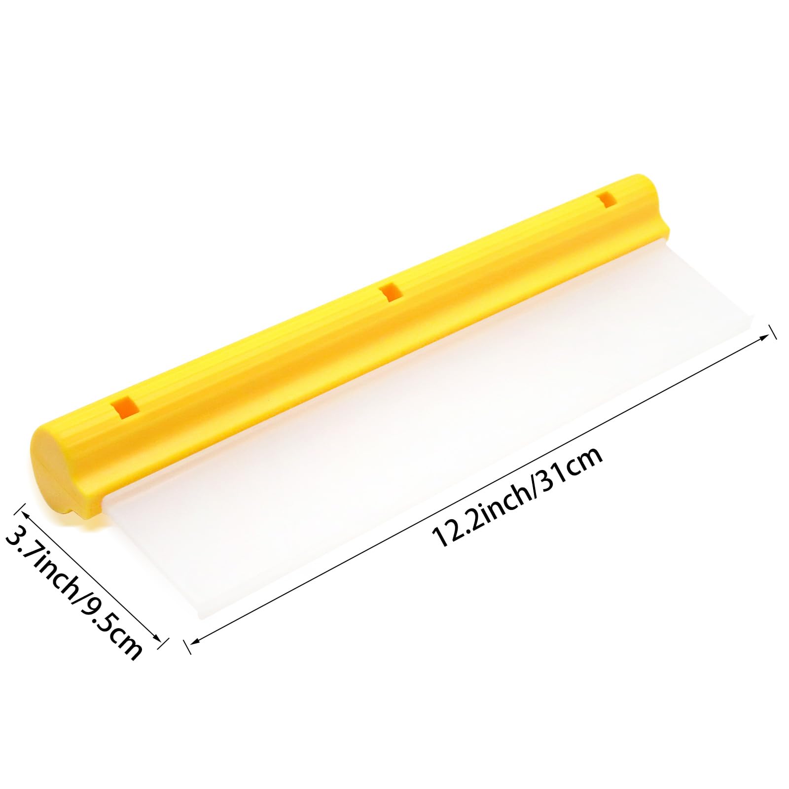 30,5 cm Silikon-Wasserklinge Autoabzieher – gelber Scheibenabzieher, Glasabzieher, streifenfrei, T-Stange, flexibel, schnell trocknend für Autowäsche, Badezimmer, Glastüren