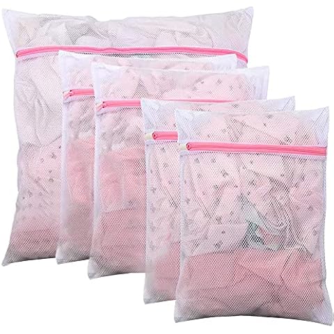 Mesh Laundry Bags, Durable Mesh Wash Bags Washing Machine Wash Bags for Blouse, Hosiery, Stocking, Underwear, Bra Lingerie, And Lingerie Baby Clothes[4 Pack, 1L + 2 M + 2 S ] Cover