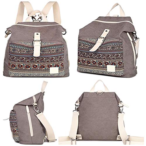 Canvas-Backpack-Purse-for-Women-Casual-Handbag-Lightweight-Shoulder-Bag-Grey
