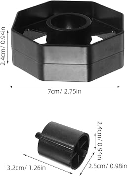 Housoutil Tape Dispenser Core, 3 Sets Replacement Tape Dispenser Wheel, Replacement Core and Wheel, Black Organizer Roll Insert for Home Shop Office School