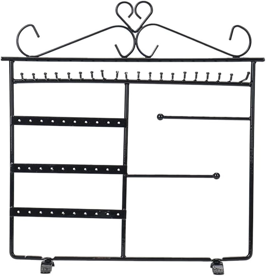 Metal Jewelry Tower, Compact Earrings Organizer Necklaces Hanger Bracelets Display Stand (Color : A, Size : 29 x 6.5 x 30cm) (A 29 x 6.5 x 30cm)