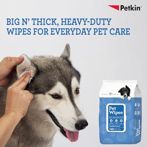 Image of Petkin Big N Thick Almost Human Pet Wipes Dogs & Cats 100 Count | Petkin Big N Thick Almost Human Pet Wipes, 100 Pcs