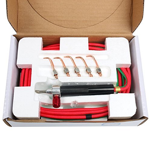 Yaetek Jewelry Micro Mini Gas Small Torch Welding Soldering Gun Soldering Torches Soldering Kit With 5 Weld Tips For Oxygen Cylinders, Hoses - Acetylene For Jewelers #TOP1