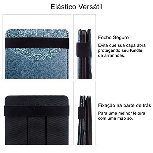 Capa Novo Kindle 10A. Geração Wb Premium Freedom - Mandala Azul