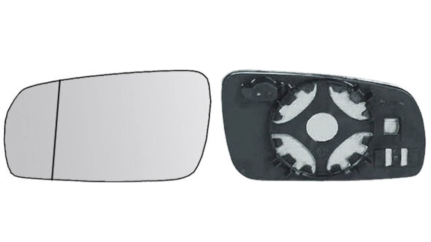 Espejo Retrovisor Izquierdo Con Cristal Asférico Y Base Para VW Touareg (2003-2007) - Repuesto Original Compatible