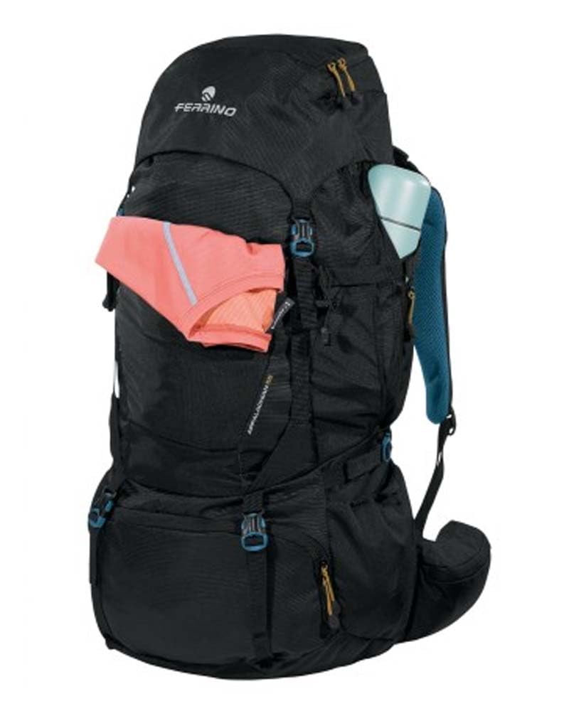 Ferrino Appalachian 55, Zaino trekking 50L/55L, ideale per escursionismo, montagna, scout e viaggio (Nero)