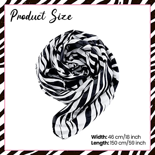 TXIN Multi-Usage Lightweight Women Long Prints Shawl Zebra Large Stripe Scarves2