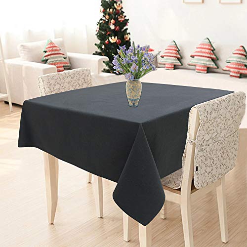Image of AIRWILL 100% Cotton Solid Pattern 2 Seater Square Table Cover Sized, 36x36 inches (Grey, Pack of 1)