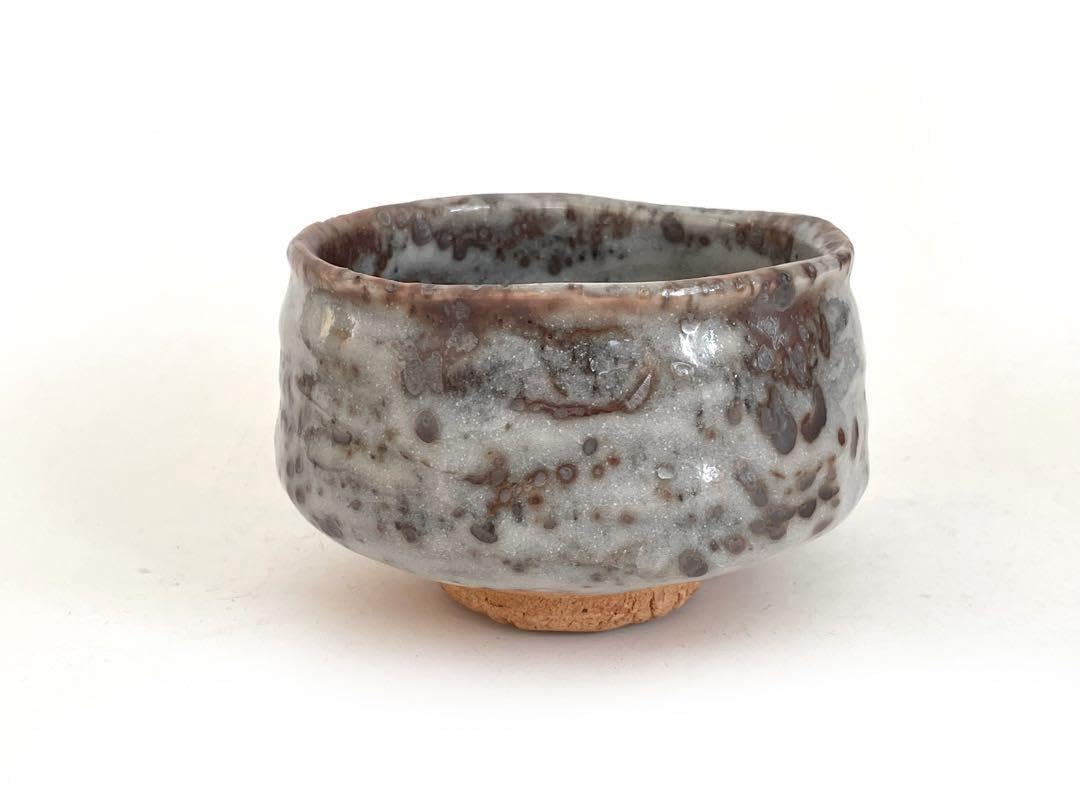 陶芸家堀一郎鼠志野茶盌茶碗抹茶碗茶道具志野美濃瀬戸共箱