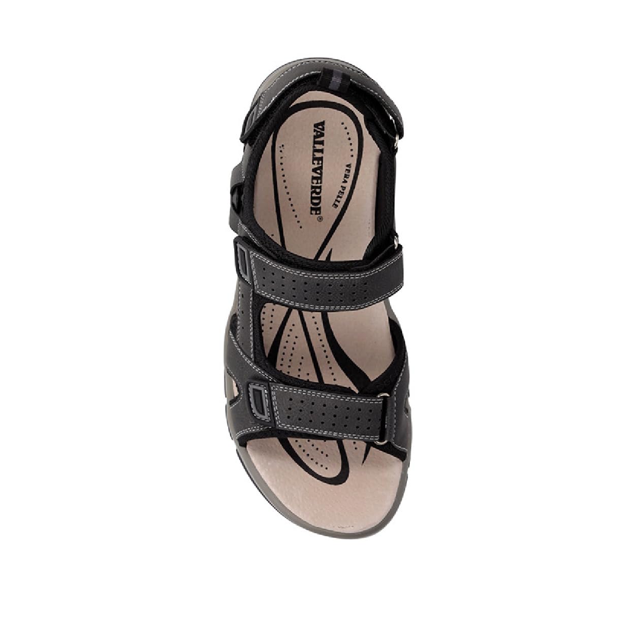 Valleverde 54803 Sandali Sportivi Uomo Pelle Sintetica Suola Gomma