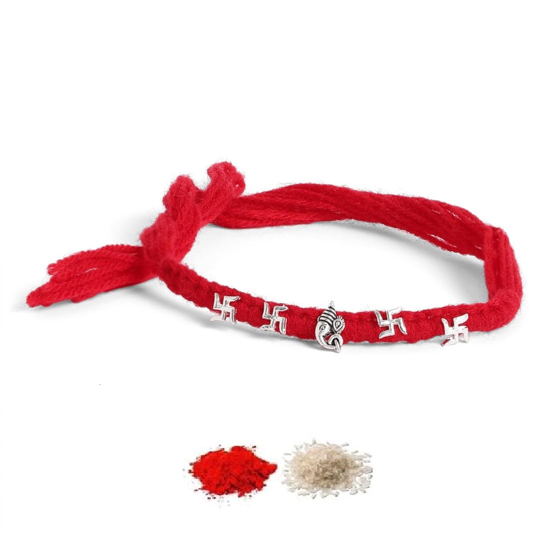 El Regalo OM Ganesha Swastik Red Moli Thread Rakhi for Brother/Bhai/Bhaiya- Auspicious OM/Aum, Ganesha, Satiya Mauli Rakhi For Boys with Roli Chawal Shagun, Rakhi Message Card in Rakhi Gift Box (B0C96L3Z1J) Amazon Price History, Amazon Price Tracker