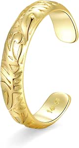 PLOMFOV 14K Gold Filled Adjustable Toe Rings for Women