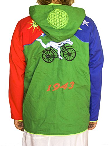 Bicycle Day Hofmann Jacket UV Active 4 Pockets Psychedelic LSD goa Hoody3