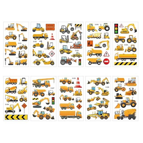 Huifllyhui 3D Bagger Aufkleber Style 1 Set