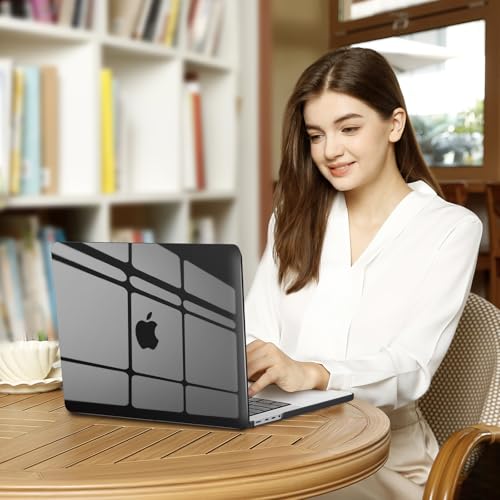 Image of MOSISO Compatible with MacBook Pro 14 inch Case 2025 2024 2023 2022 2021 M5 M4 M3 M2 M1 A3434 A3112 A3185 A3401 A2918 A2992 A2779 A2442, Hard Shell&Keyboard Cover&Screen Film&Pouch,Crystal Black