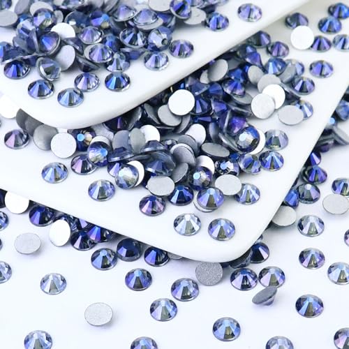 Image of Flatback Crystal Rhinestones Round Gems for Nail Art and Craft Clothes Glue Fix, Purple Ghost (1.9-2.0mm) SS6 /1440PCS