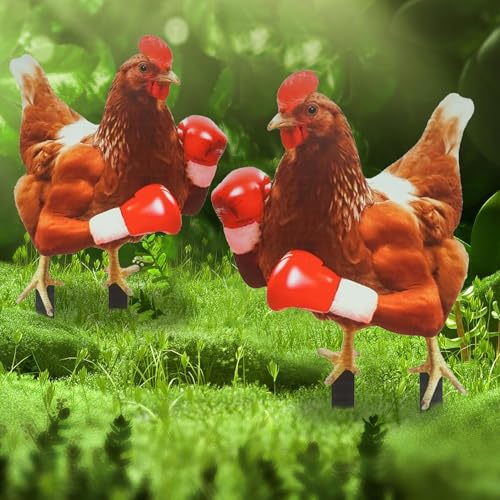 Piquets de jardin poule : une statue décorative à offrir