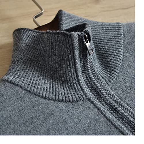 Pull pour homme en cachemire à col zippé idéal pour le bureau - 3