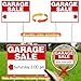 Remiawy Garage Sale Signs, 3 Pcs Yard Signs with Metal Stakes, 17x13 Inch Double Sided Large Corrugated Plastic Garage Sale Kit with Directional Arrows Stickers for Event, Weatherproof, Red