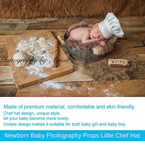 Baby-koksmuts Fotografie Rekwisieten, Babyfotoshootproducten Kleine kookmuts Kostuumhoeden en outfits Foto-rekwisieten Accessoires - Image 7