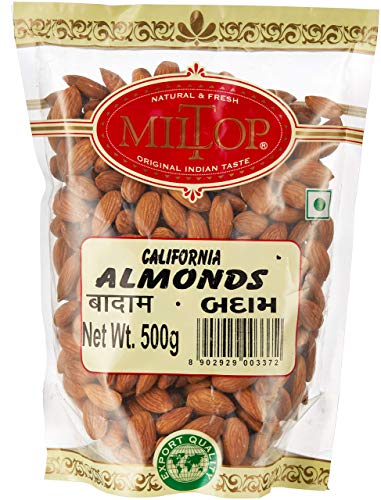 Image of Miltop California Almonds, 500g + Miltop Big Size Cashew Nuts W240, 500g