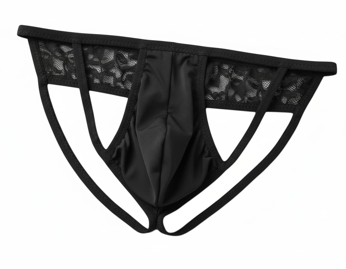 meezx fashion Elegant Red Lace Thong Underwear with Strappy Design, Floral Pattern, Stretch Fit-picture-52