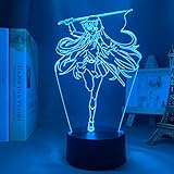 OAKFIN Anime Led Light Akame Ga Kill Akame Figure for Bedroom Decor Manga Children's Room 3D Lamp Toy Gift Christmas Birthday Kids Bedroom PXJD