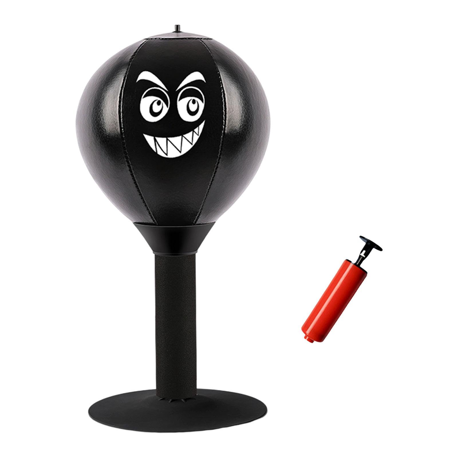 LOVIVER Kit de Boxe Miniature pour Table, Sac de Frappe de Bureau avec Ventouse Puissante, Punching Ball Amusant, Cadeau pour Adultes et Enfants