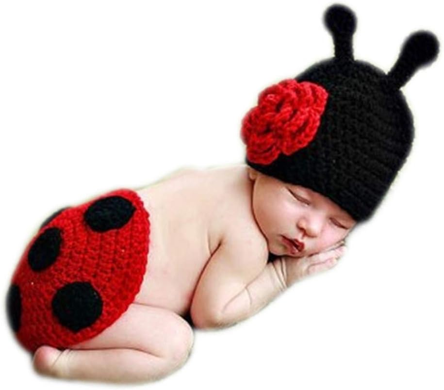 Newborn Baby Photography Props Boy Girls Photo Shoot Props Outfits Crochet Knitted Costume Unisex Cute Infant Hat Pants