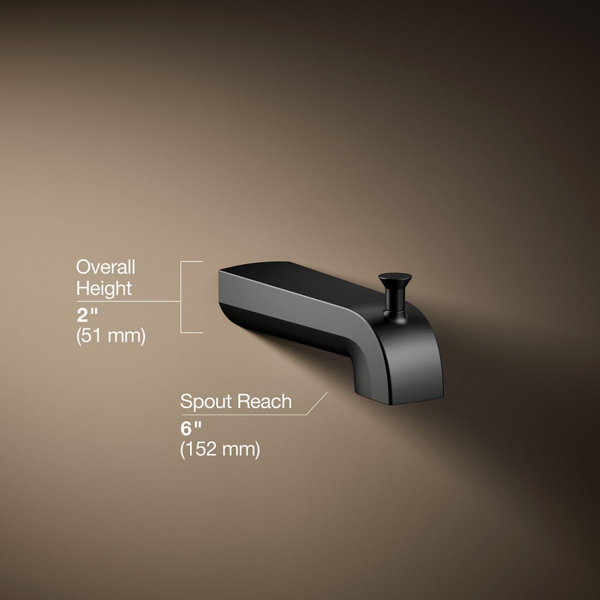 meey様確認用 Amazon | KOHLER K-97089-BL ピッチバス注ぎ口 マットブラック | 浴室水栓