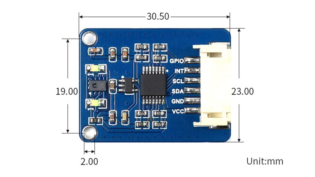 AS7341 Spectral Color Sensor Module for Raspberry Pi/STM32, Visible Spectrum Sensor, Multi Channels, High Precision, I2C Control Interface