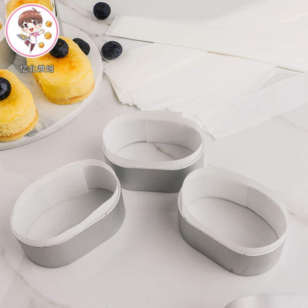 Angoily 200pcs Cheese Mold Set Stainless Steel for Cheesecake Cake Fondant Candy Making Easy to Use