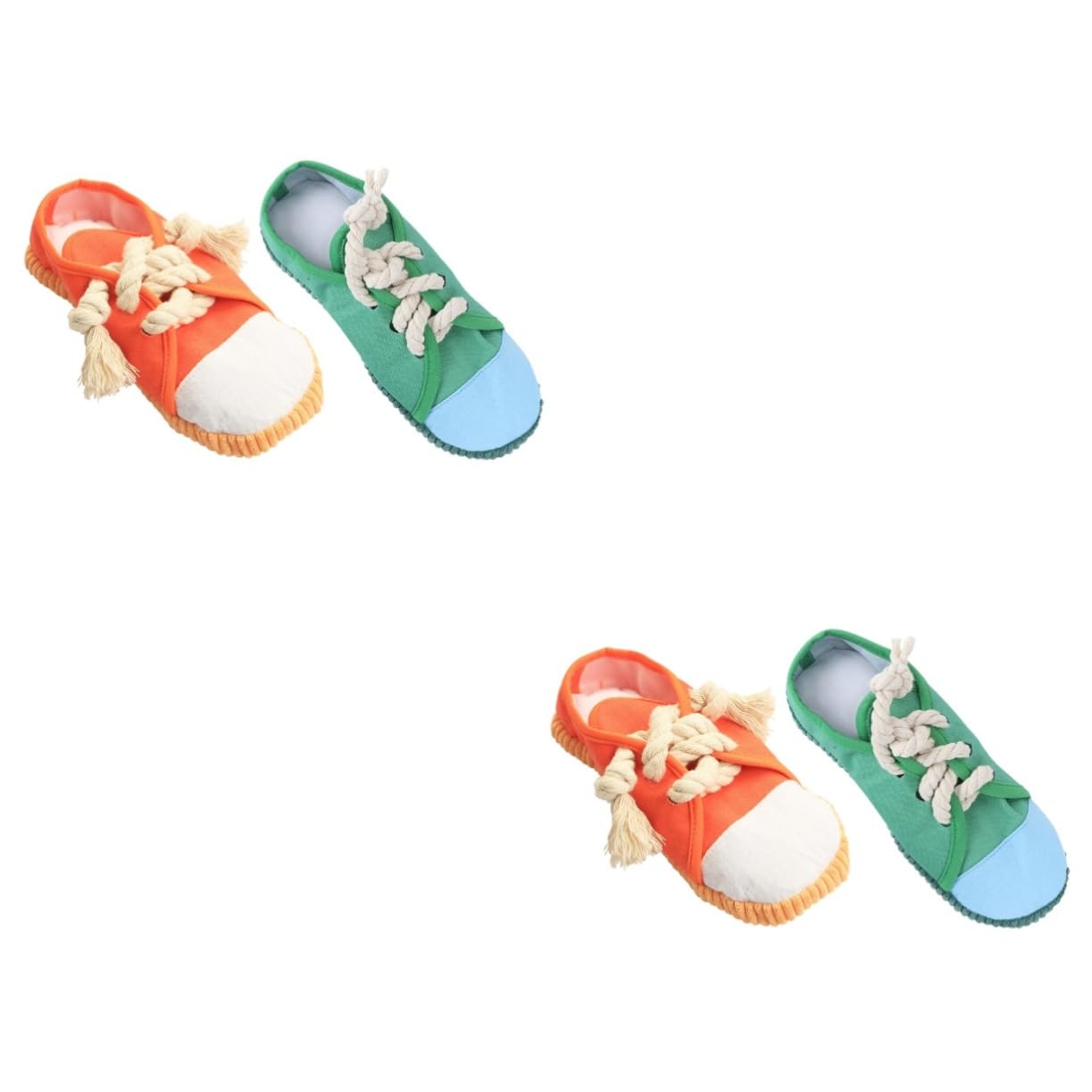 FRCOLOR 4 Piezas Juguetes de Sonido para Mascotas Juguetes mordedores Zapatillas para niños pequeños Juguetes de Peluche Juguetes masticables para Perros Zapatos Cachorros Juguetes Rompecabezas Libro