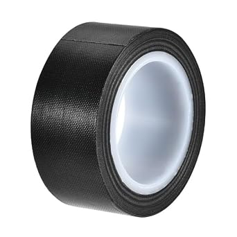 1Roll Black 1" x10m Black PTFE Teflon Tape Nonstick Tape 500F High-Temp Fiberglass Adhesive Tape High Temperature Tape Sealing