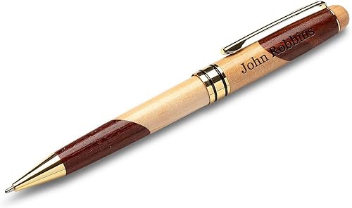 Miniatura 3 de Executive Gift Shoppe | Juego de bolígrafos de madera personalizados con caja de acabado de arce y palisandro