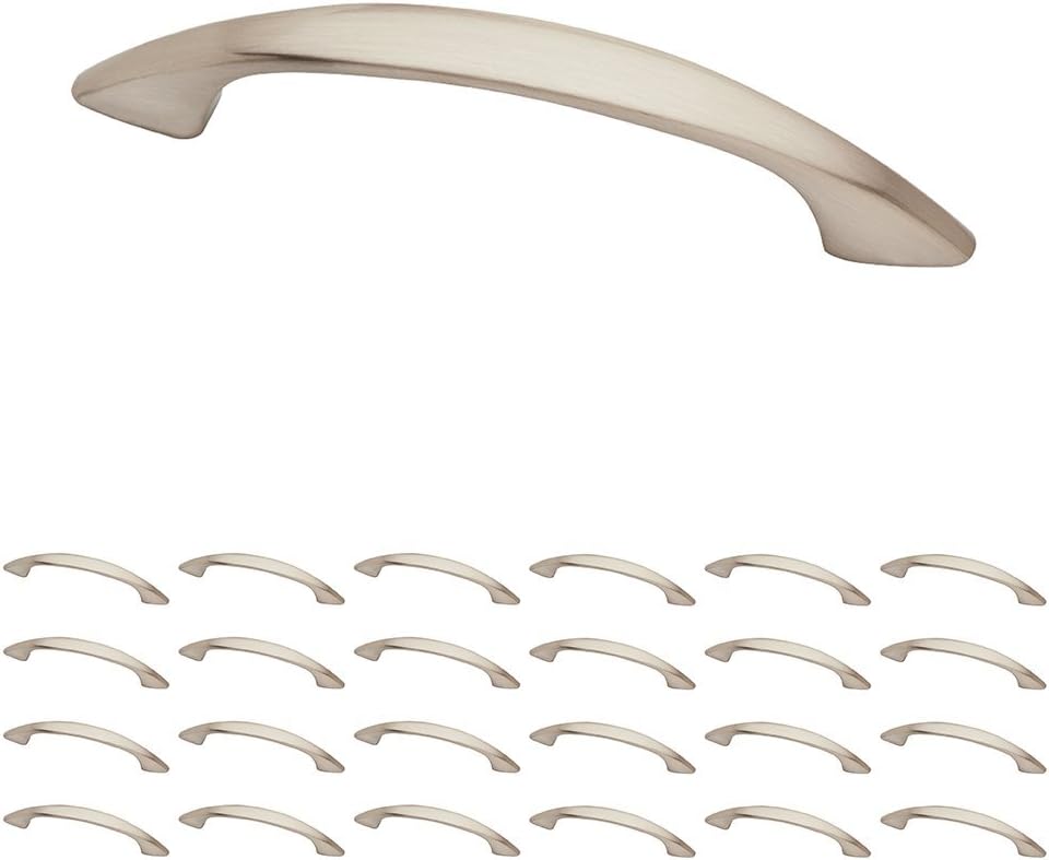 Franklin Brass Cabinet Pull, Nickel, 3 in (76mm) Drawer Handle, 25 Pack, P12447K-SN-B1