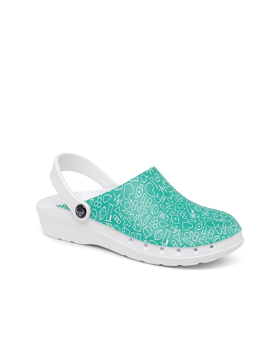 Suecos Oden Print, Zuecos de Trabajo Unisex Adulto