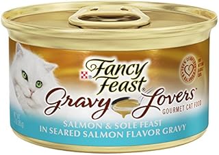 Fancy Feast Gravy Lovers Salmon and Sole Feast in Seared Salmon Flavor Gravy 24 Pack