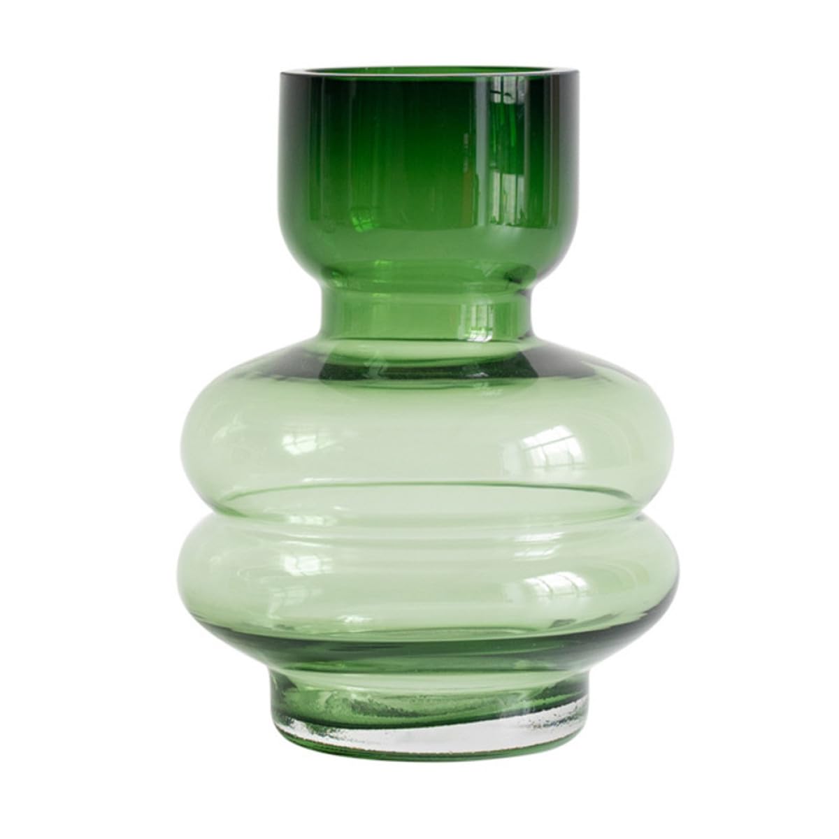FRCOLOR Jarrón de Cristal Estilo Nórdico para Flores Diseño Creativo y Transparente, Contenedor Firme y Estable Adecuado para Decoración del Hogar y Jardín