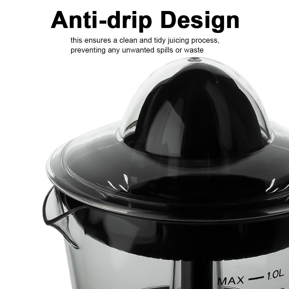 Presse-agrumes électrique, machine à jus d'orange 1L | Poignée et balance de mesure, extracteur de jus de fruits pour citron, lime et pamplemousse(#1)