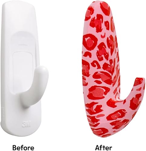 Miniatura 2 de Ganchos adhesivos para colgar en la pared, paquete de 3 ganchos de pared autoadhesivos con tiras adhesivas resistentes que soportan hasta 3 libras,