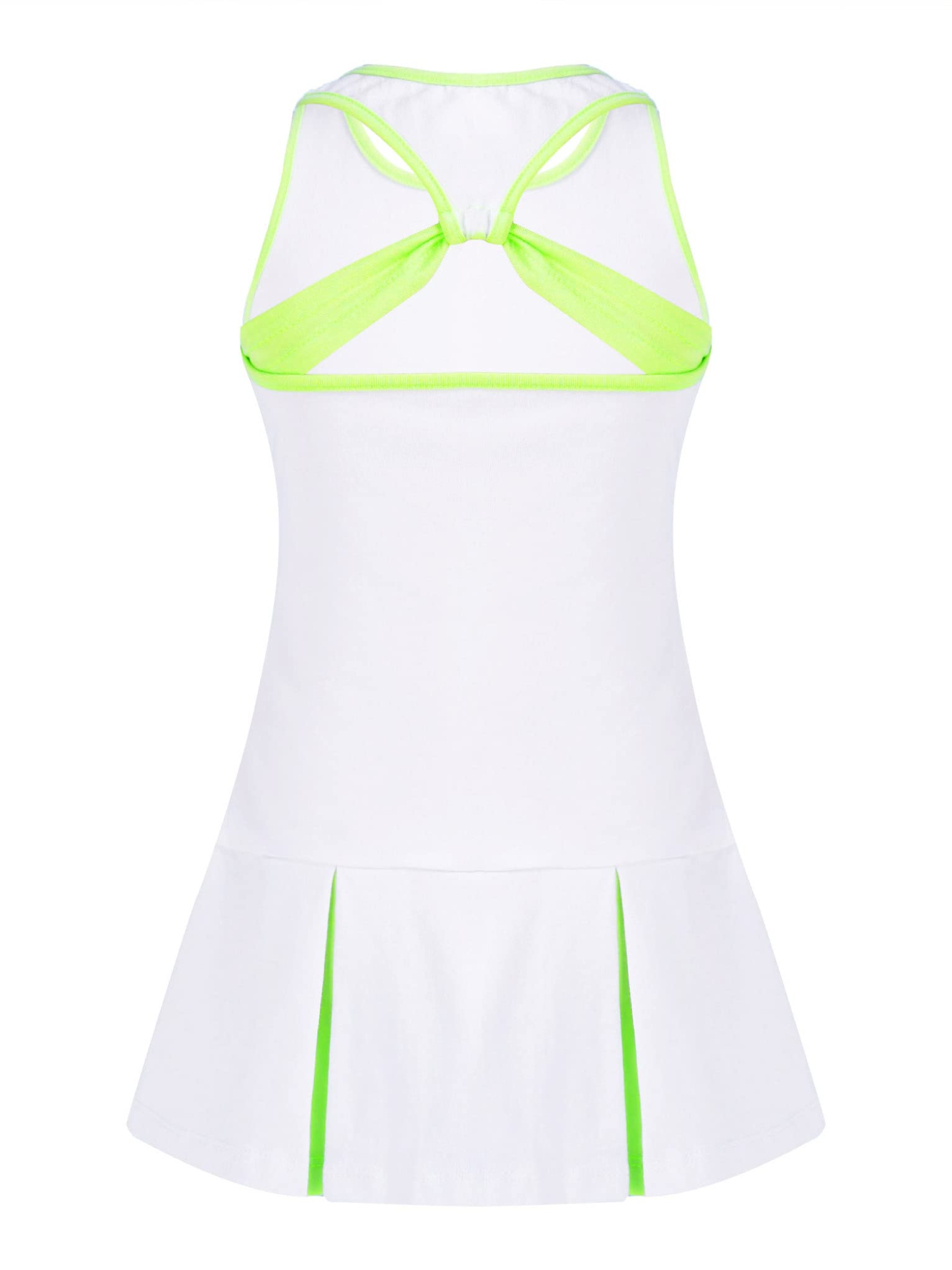 Conjunto de ropa de tenis para niños y niñas, sin mangas, vestido de golf con pantalones cortos, conjunto de ropa deportiva, chándal, fitness, correr, competición
