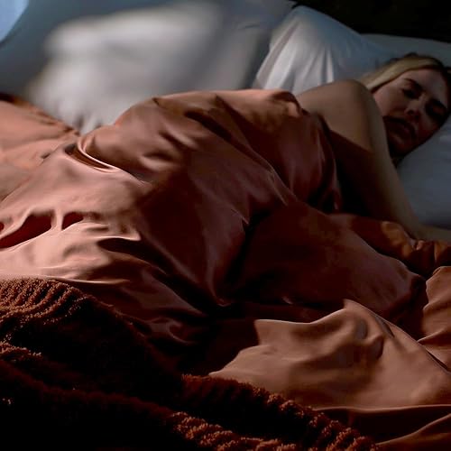 Miniatura 4 de LUXOME Funda de edredón de lujo  Ajuste extra grande  100% viscosa de bambú  Tacto suave y sedoso  Regulador térmico  2 lazos de funda  FullQueen -