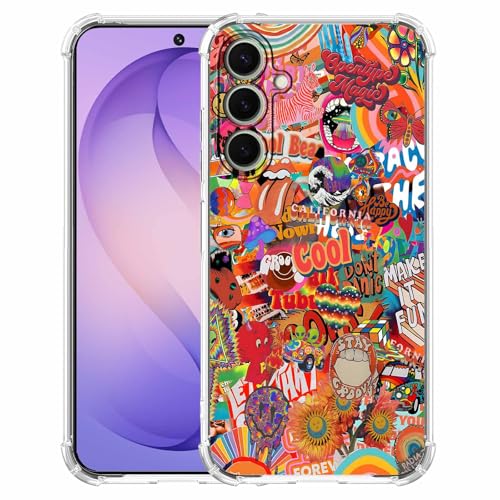 Coque anti-chocs Samsung S26+ esthétique groovy tendance S26p